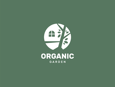 Organic Garden Logo Design branddesign brandidentity branding branding concept design garden illustration interior leaf logo logo design logodesign nature organic