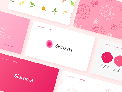 Siuroma | Brand Identity aromatherapy brand identity branding design essential oil floral illustration logo natural pink siuroma
