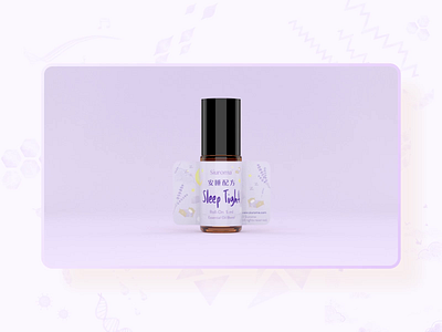 Siuroma | Essential Oil Roll-On Product Packaging Design 3d 3d animation aromatherapy branding design essential oils floral illustration natural packaging packaging design siuroma sticker