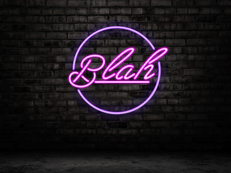 Blah after effects motion neon type