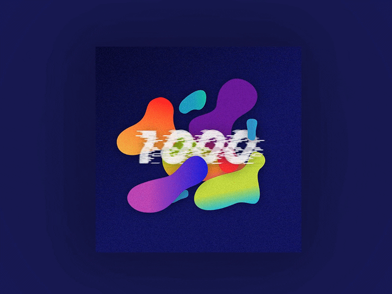 1000 1000 after effects blobs colour numbers