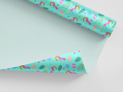 Gift Wrapping Paper adobe illustrator art design fabric design fabric pattern fabrics flat design graphic design illustration art illustrator logo pattern design summer surface design surface pattern surface pattern design surface pattern designer surfacedesign tropical pattern wrapping paper