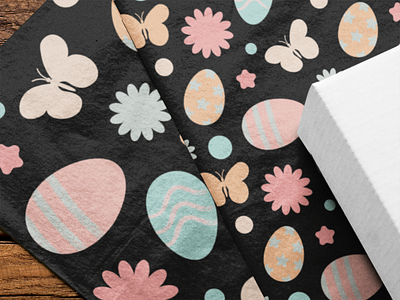 Happy Easter Seamless Pattern