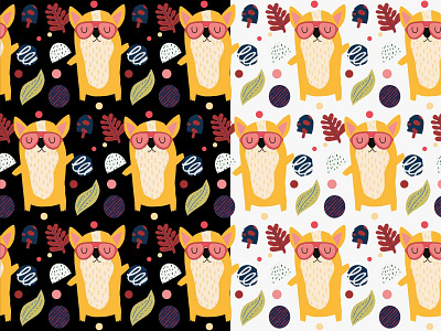 Corgi Seamless Pattern adobe illustrator animals animation art branding corgi design fabric fabric design fabric pattern graphic design illustration illustration art illustrator logo pattern design seamless pattern textile design ui wrapping