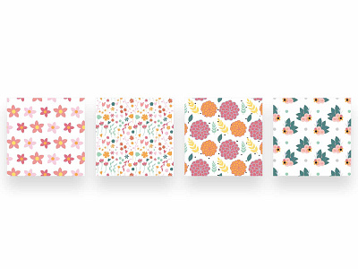 Bloom Seamless Pattern Set