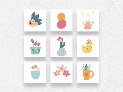 Bloom Pre-made Card Set adobe illustrator design graphic design illustration art illustrator