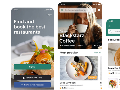 Find and Book The Best Restaurants | Alcax app development companies app development company food delivery app mobile app development company uidesign