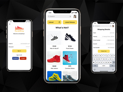 SneakDrop - Sneaker Marketplace app ecommerce shop marketplace sneaker stockx ui ux