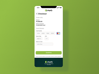 Daily UI 003 | Credit card checkout