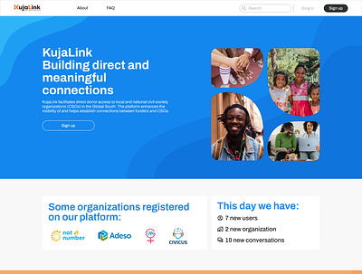 KujaLink Home branding ui ux web web design