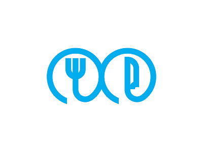 Foodie icon blue foodie icon logo vector