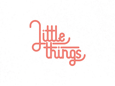 Little things kids lettering logo type