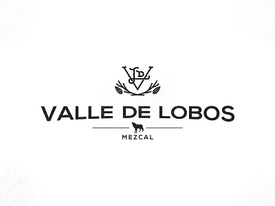 Valle de lobos alcohol liquour lobo logo mezcal valley wolf