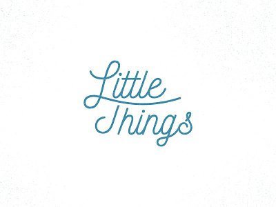 Little things blue handlettering kids logo type