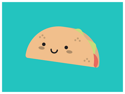 yaaay! taco happy illustration kawaii taco vector