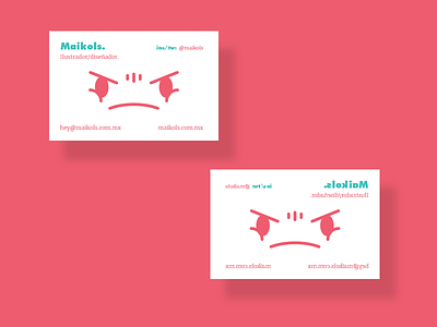 Personal business card. business card illustration maikols self promotion
