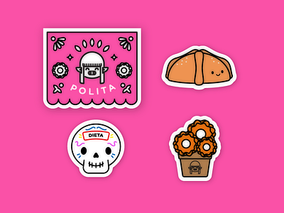 día de muertos stickers. calavera diademuertos mexico pandemuerto sticker sticker pack stickers