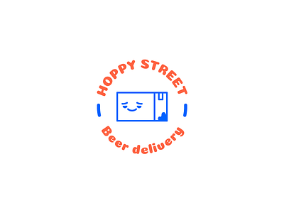 Hoppy street - beer delivery beer beer art beer branding drunk logo