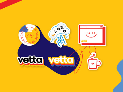 Vetta Stickers illustration startup startup branding stickers