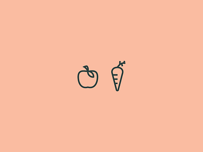 apple&carrot apple branding carrot fruit fruits icon iconography juice