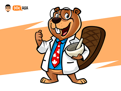 Beaver in Lab Coat