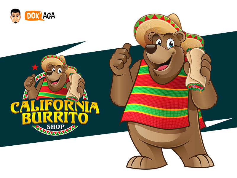California Burrito Mexican Bear by Aga Ochoco on Dribbble