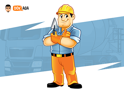 Friendly Construction Guy approachable branding character construction design friendly happy illustration logo mascot