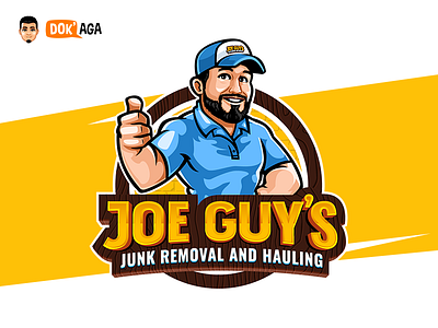 Joe Guys Junk Removal and Hauling approachable branding character design friendly graphic design happy illustration logo mascot professional service thumbsup