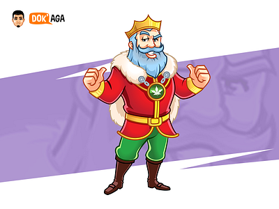 King character/mascot approachable branding cannabis character crown design friendly graphic design happy illustration king logo mascot royalty