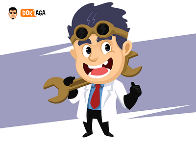 Young Scientist Character/Mascot approachable branding character design flat friendly graphic design happy illustration logo mascot vector