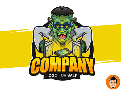 Mad Scientist - Logo For sale logo mad mascot scientist