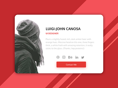 Daily UI Challenge #006 - User Profile