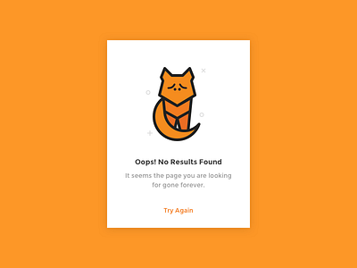 Daily UI Challenge #008 - Error Page card cat error error page illustration orange page