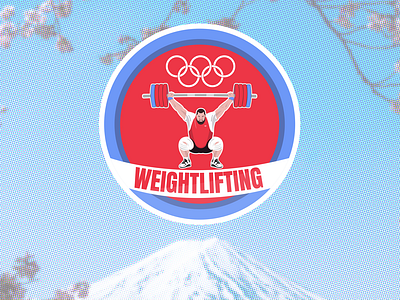 WEIGHTLIFTING SUMMER OLYMPIC BADGE