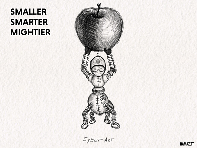 "I Trust the Science. " - Cyber Ant ant clean cyber design illustration illustrator ipad logitech mightier rebound sketch smaller smarter
