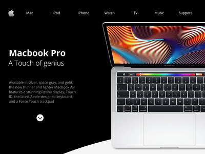 proposed Apple Macbook Launch website design