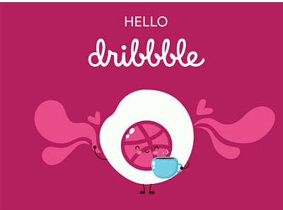 Hello Dribbble! design firstshot hello dribble hello world illustration minimal vector