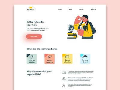 School website beginner design designs figmadesign minimal product design school ui website