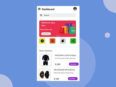 Shopping Dashboard Design app branding dashboard ui design shopping ui ux