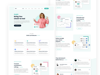Orbit-Business Managment Landing Page business icon managment service ui ux