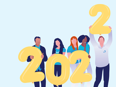 Happy New Year 2022 🥳 branding design design team healthcare illustration ui