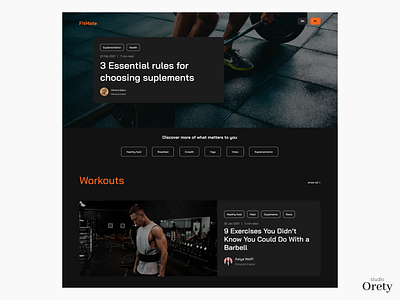 Blog design for FitMate App