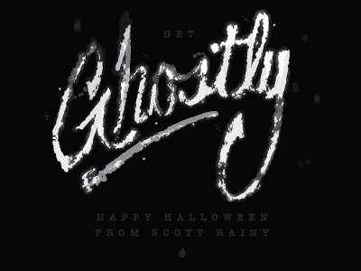 Get Ghostly ghostly halloween hand drawn lettering scott rainy type vector