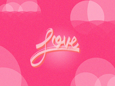 L♥VE is in the Air clouds dreamy girly handdrawn heart lettering love pink script type typography