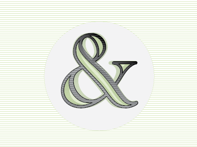 Ampersand ampersand green stripes typography