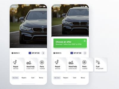 App car repair concept