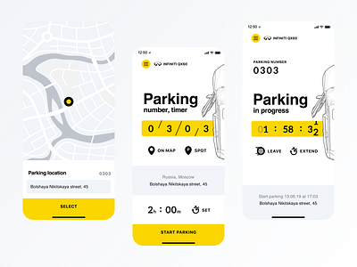 Parking App Concept concept mobile ui parking parking app ui