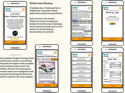 Wilderness: Low-fi Application Concept interfacedesign mobile ui