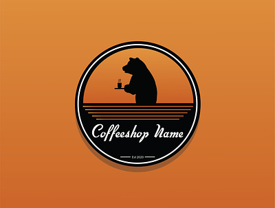 Coffeeshop logo bear branding coffee coffeelogo coffeeshop design illustration illustrator logo logodesign logos minimal vector