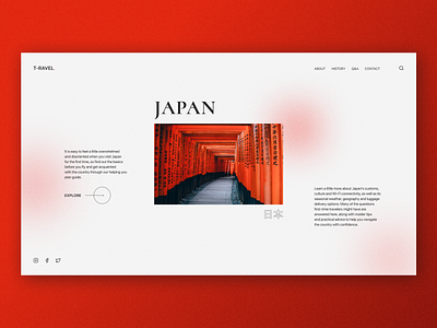 Japan Travel adventure asia concept design interface japan japanese travel ui uiux ux web web design website